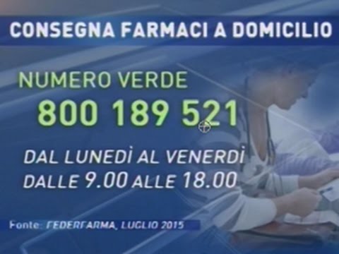 Nuovo servizio consegna farmaci gratuita a domicilio.