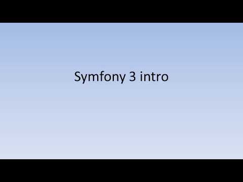 1 Symfony 3 intro