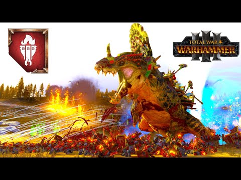 Total War WARHAMMER 3 - Chaos Dwarfs VS Lizardmen | FIRESupport | Firework Show | 4K