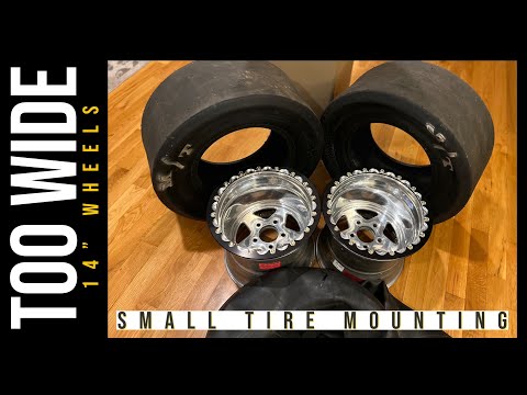 Mounting 28" x 10.5" Wide Slicks on a 14" Wheel....These look Amazing!