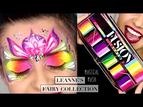 Rainbow Magical Mask - LEANNE'S FAIRY COLLECTION (Face Paint Tutorial)