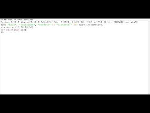 Python Program Wap In Array To Find Maximum Element