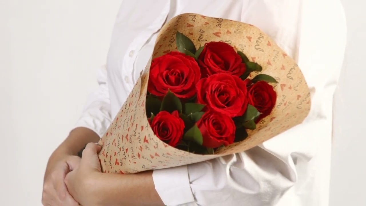 Buquê Declaração com 6 Rosas Vermelhas - Presente Romântico da Floresce