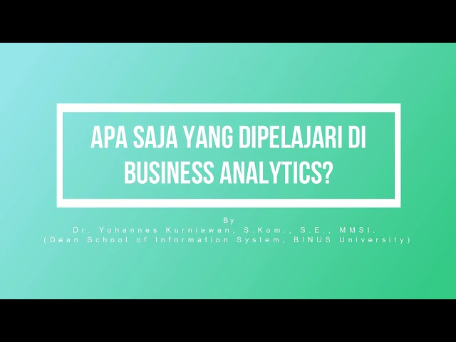 Business Analytics