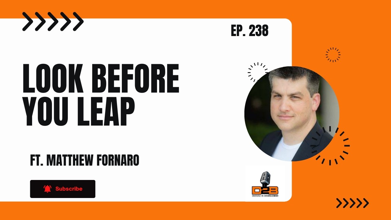 Matthew Fornaro on Down 2 Business Podcast with Tamar Turner discussing business law for entrepreneurs
