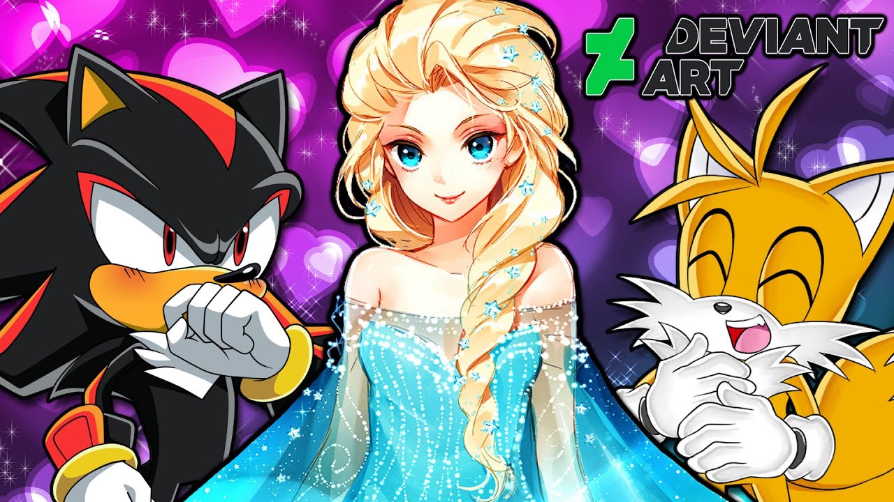 Shadow and Tails VS Deviantart | Shadow X Elsa (Frozen)
