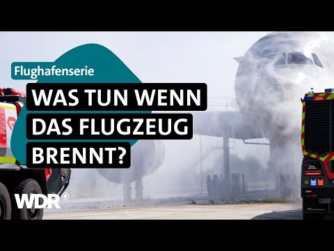 Übung am Flughafen: Feuerwehr löscht ein brennendes Triebwerk | DUS – Airport exklusiv | 3/6 | WDR