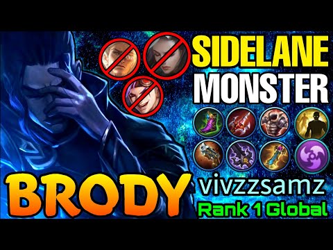 Solo Sidelane Monster Brody! - Top 1 Global Brody by vivzzsamz - MLBB