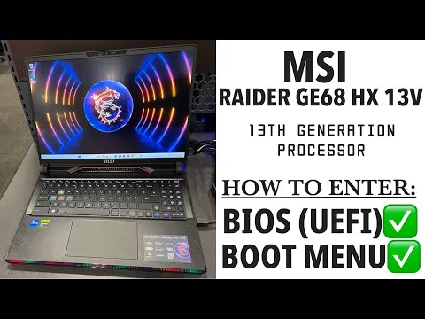 MSI Raider GE68 HX 13V - How To Enter Bios (UEFI) Settings & Boot Menu Options