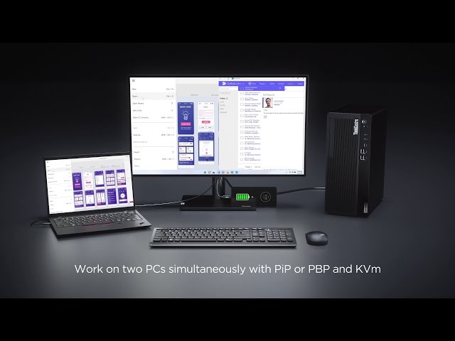 شاشة لينوفو ثينك فيجن P27h-30 63A1GAT1SD مسطحة 27 بوصة QHD، معدل تحديث 60 هرتز , 4ملي ثانية IPS