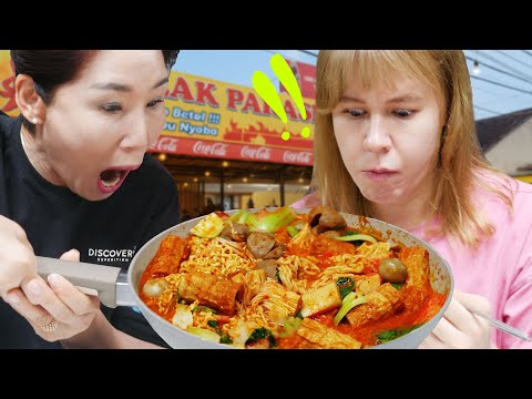 Mukbang Seblak 12 Topping Full! Kakak Ipar Bule Auto K.O?! 🤣🌶