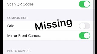 No Mirror Front Camera Option in Settings on iPhone