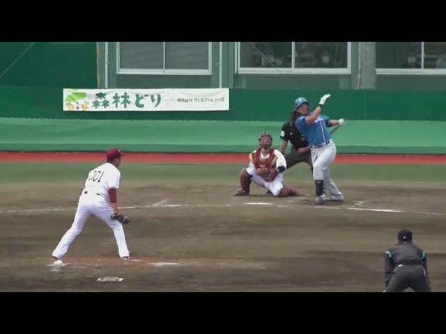 【ファーム】ファイターズ・速水隆成 プロ初打点が貴重な同点タイムリーヒット!! 2022年4月22日  東北楽天ゴールデンイーグルス 対 北海道日本ハムファイターズ