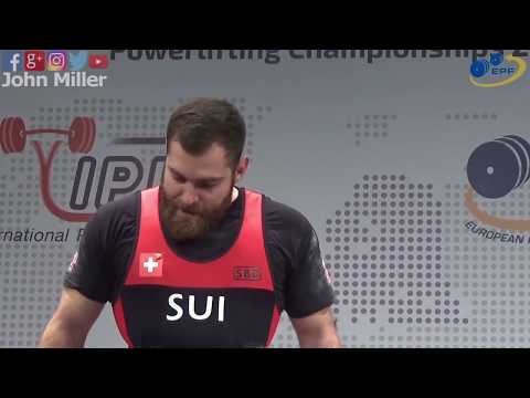 Bertrand Saugy - 617.5kg 15th Place 93kg - European Classic Championships 2018