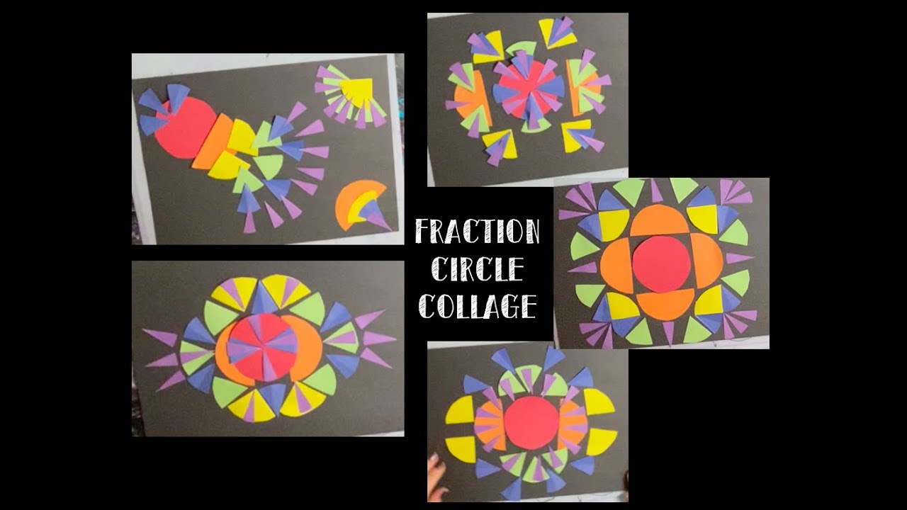 Week 7, Shapes: Fraction Circles Collage, 4th-5th grades