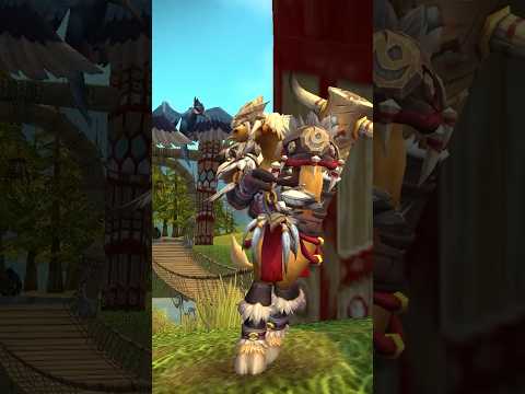 Druid 11.2 set fit perfectly well with Tauren heritage armor #transmog #worldofwarcraft #blizzard