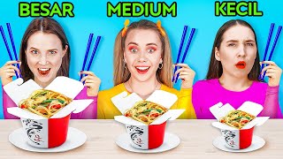 Download lagu TANTANGAN MAKANAN BESAR, SEDANG, KECIL || Tanpa Tangan, Satu Tangan, Dua Tangan oleh 123 GO Like! mp3