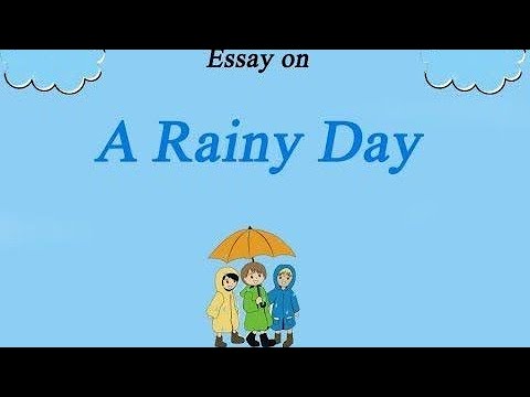 Some lines/Essay/paragraph on "RAINY DAY" in easy words. Let's learn English and Paragraphs. Video
