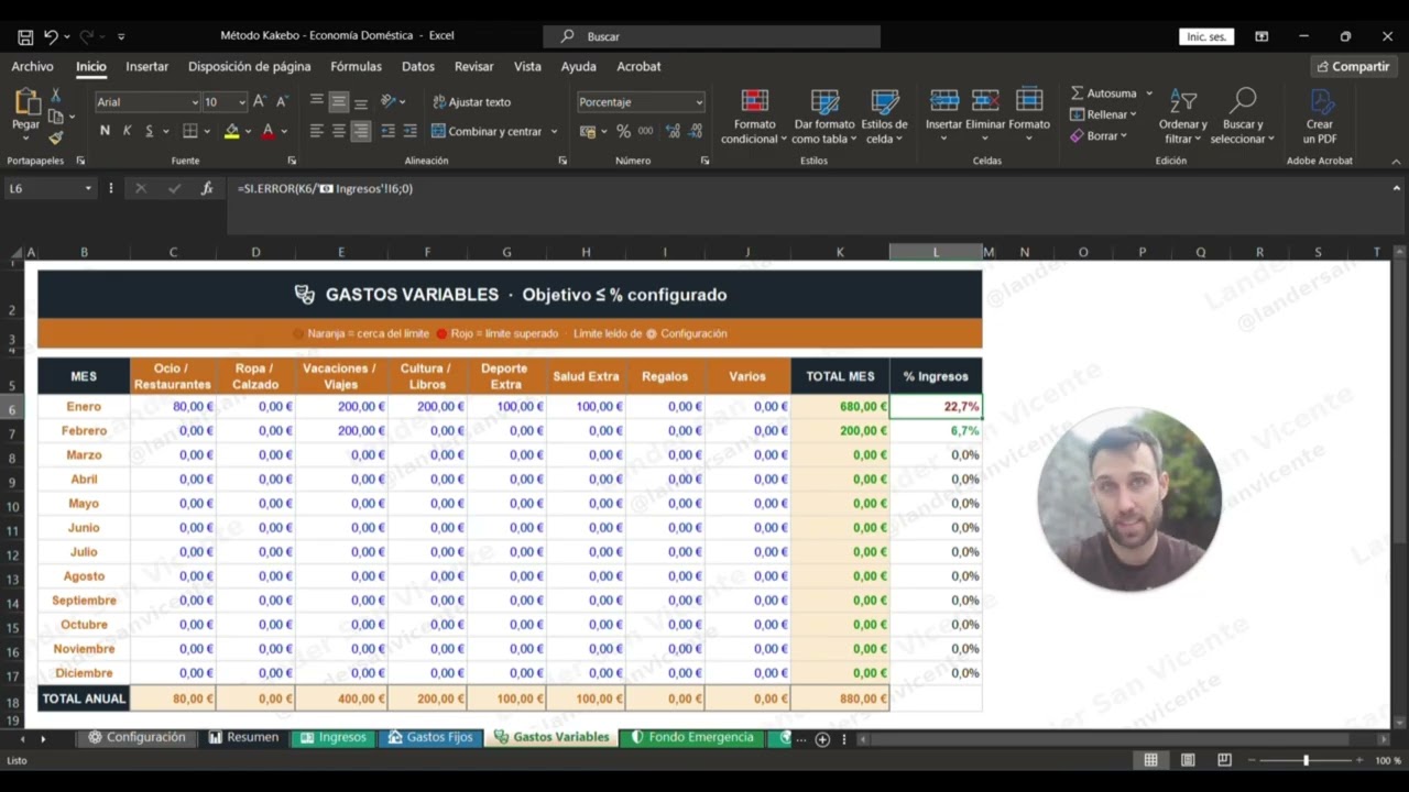Miniatura del tutorial: Cómo usar el Excel del método Kakebo