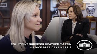 Vice President Harris Meets with Columbine Survivor Heather Martin