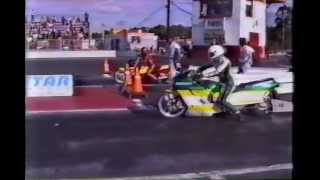 Motorcycle Drag Racing 1992 Prostar U.S. Motorcycle Nationals Atco Pro Stock Qualifying