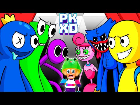 RAINBOW FRIENDS vs POPPY PLAYTIME en PK XD (ANIMATION) *HUGGY WUGGY vs BLUE 🐸 SIMBA
