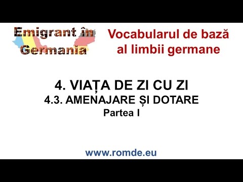 Vocabularul limbii germane - 431 Die Einrichtung - Amenajare si dotare