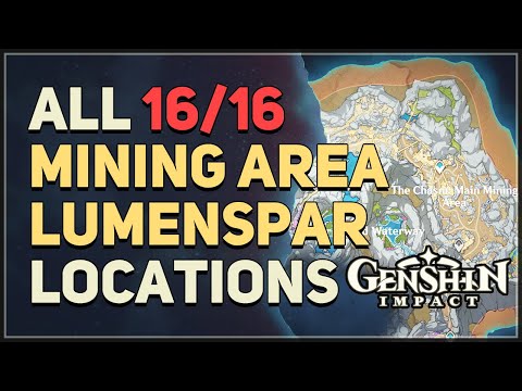 All Lumenspar Locations in Chasm Main Mining Area Genshin Impact