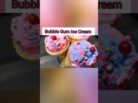 Homemade Bubble Gum Ice Cream|Tranding Bubble Gum Ice Cream Recipe|How To Make Bubble Gum Icecream