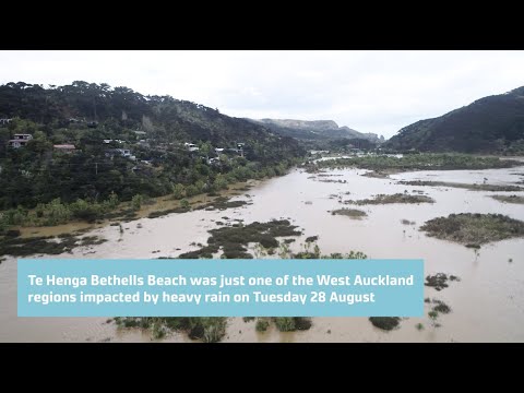 Te Henga Bethells Beach was just one area in West Auckland swamped by flooding in August 2021