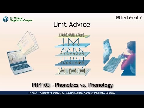PHY103 - Unit Advice (Phonetics vs. Phonology)