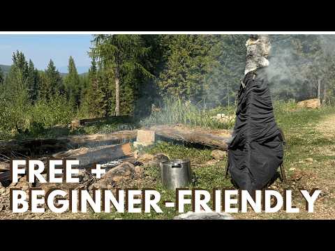 How to Smoke Rabbit Hides on an Open Fire | Part 3 How to Brain Tan a Rabbit Hide with Real Brains