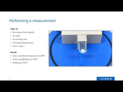 LINSEIS Chip DSC 10   Performing a PET Measurement