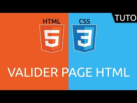 Tutoriel HTML CSS valider page HTML