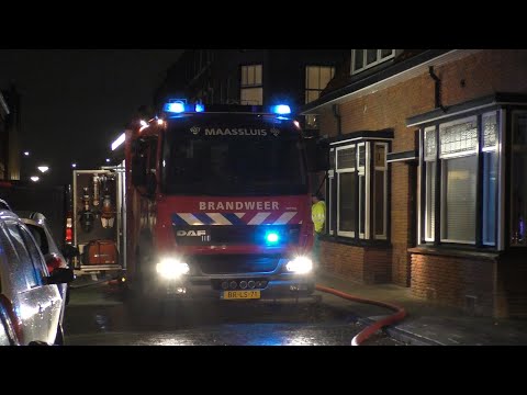 Zeer Grote brand verwoest woningen aan de Joubertstraat in Maassluis