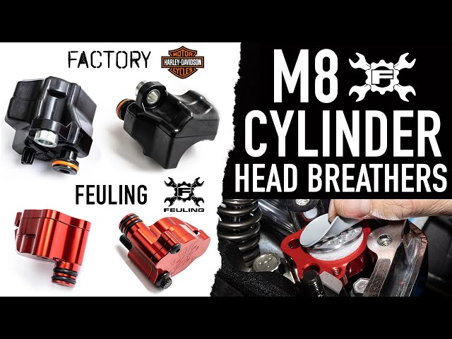 Feuling Red Aluminum M8 Cylinder Head Breather Hose Pipe 3