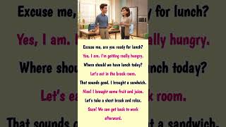 Easy English Conversation for Beginners | Taking a Lunch Break | Daily English Speaking Practice