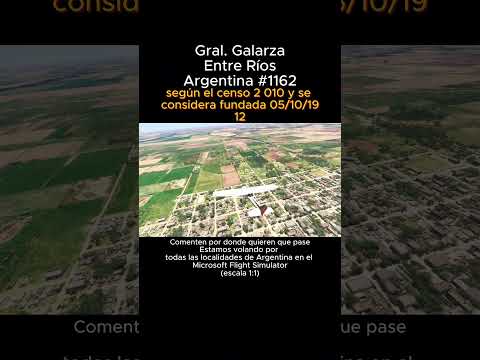 General Galarza, Entre Rios desde el Microsoft Flight Simulator #generalgalarza #entrerios #msfs