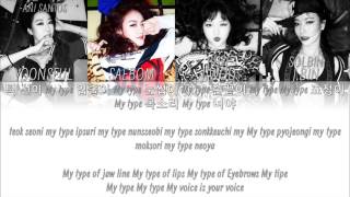 Wanna.B - My Type Lyrics HAN-ROM-ENG Member Coded