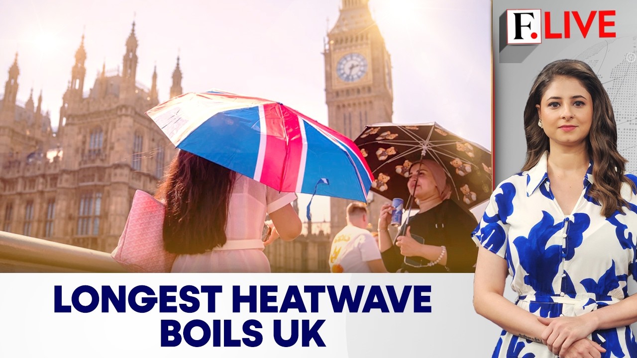 UK Heads Towards Longest Heatwave Since 1974, Yellow And Amber Health Alerts Issued | Firstpost Live