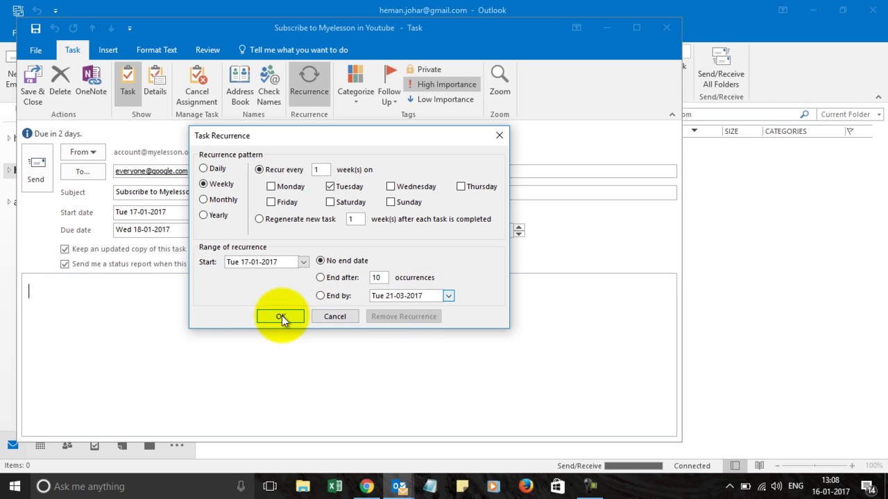 How to Create and Assign Task in Outlook