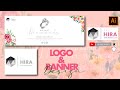 Jewelry Banner Logo Design For Advertising On Social Media Adobe Illustrator