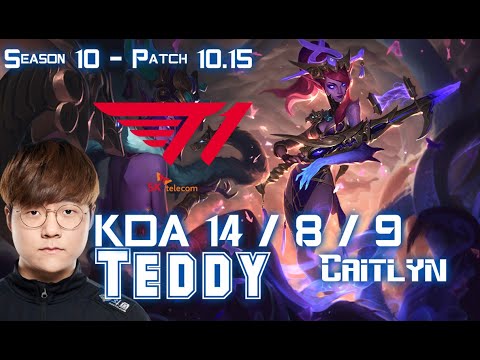 T1 Teddy CAITLYN vs JHIN ADC - Patch 10.15 KR Ranked