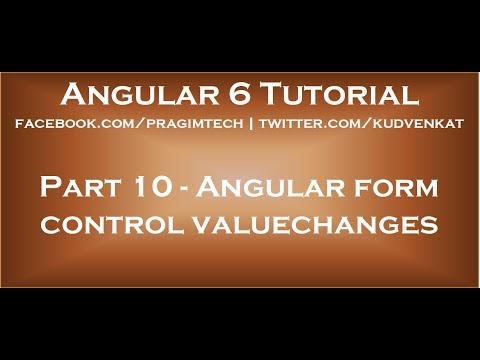 Angular form control valuechanges