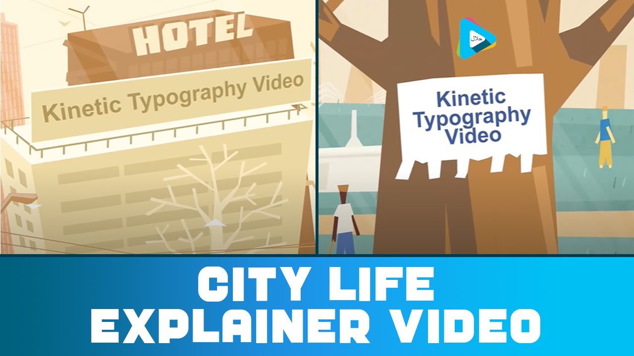 Kinetic Typography-City Life Titles | Explainer Video Production | Best Explainer Video