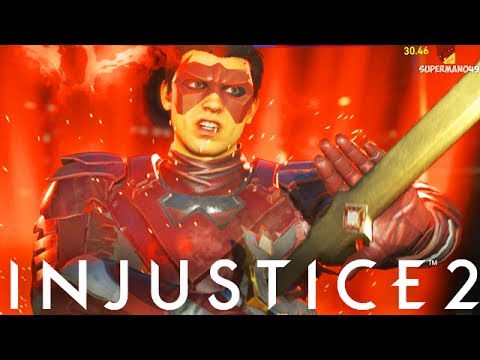 STAFF OF GRAYSON SUPER COMBOS! - Injustice 2 "Nightwing" Gameplay (Epic Staff of Grayson)