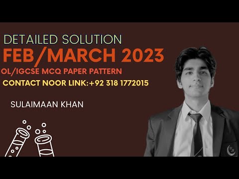 Solved February March MCQ 2023 Exam Paper | 0620/22| IGCSE