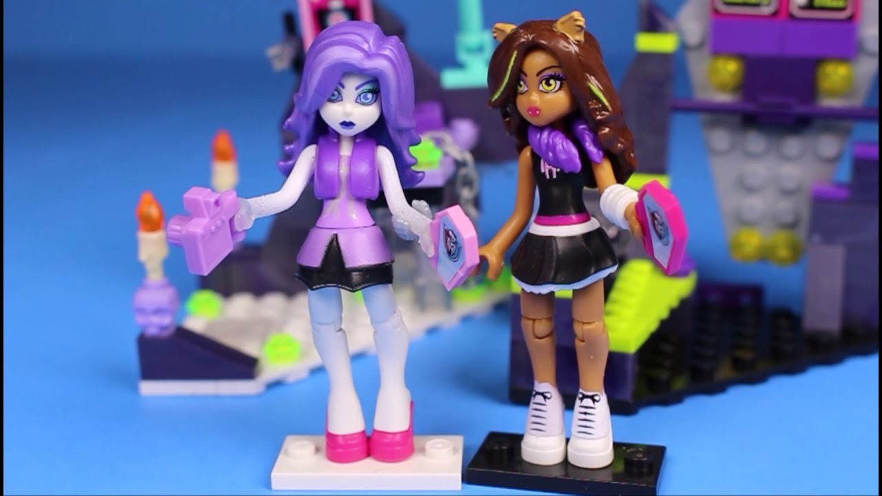 New Monster High Dolls Mega Bloks New Set Unboxing Build Dear Squad Ghostly Gossip Column
