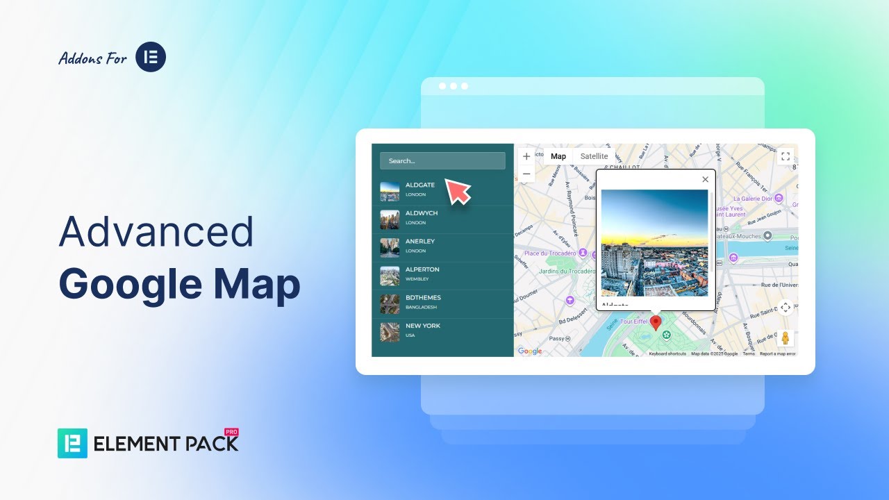 Advanced Google Map Video Thumbnail