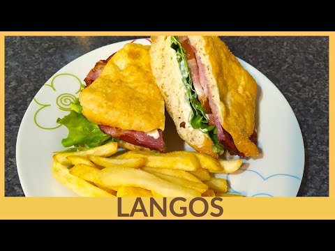 How to Make Langos / fried bread, tasty sandwiches